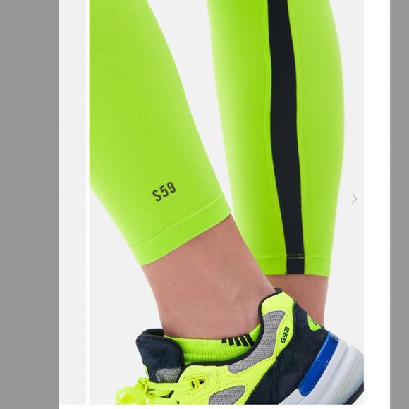 Splits59 Liya Airweight High Waist Legging, Neon Lime New - Picture 10 of 13